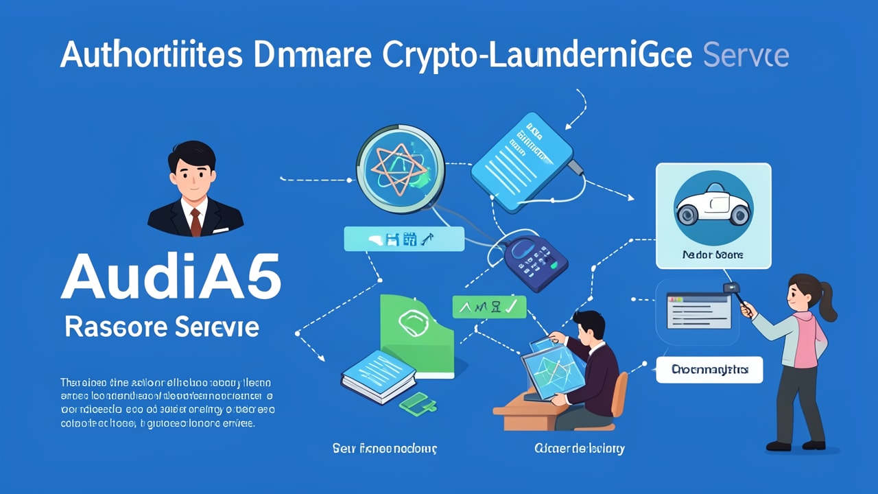 Authorities dismantle 'AudiA6' ransomware crypto-laundering service key concepts illustration