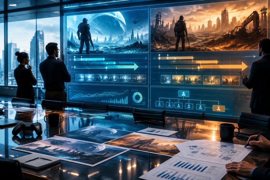 Xbox CEO Reportedly Wants To Speed Up Release Of Next Halo And Fallout Games. Spinning Off The Business Entirely Isn’t Completely Off The Table concepts illustration