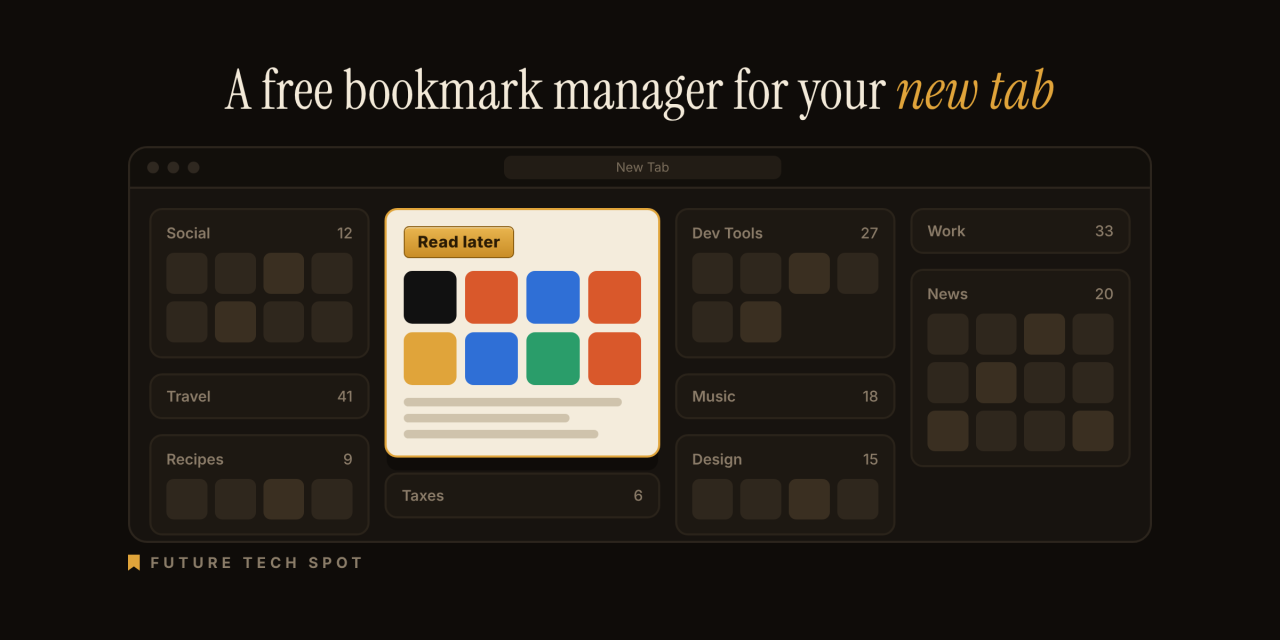 Bookmarks But Better turns your Chrome new tab into a bookmark manager, with the Read later list front and center